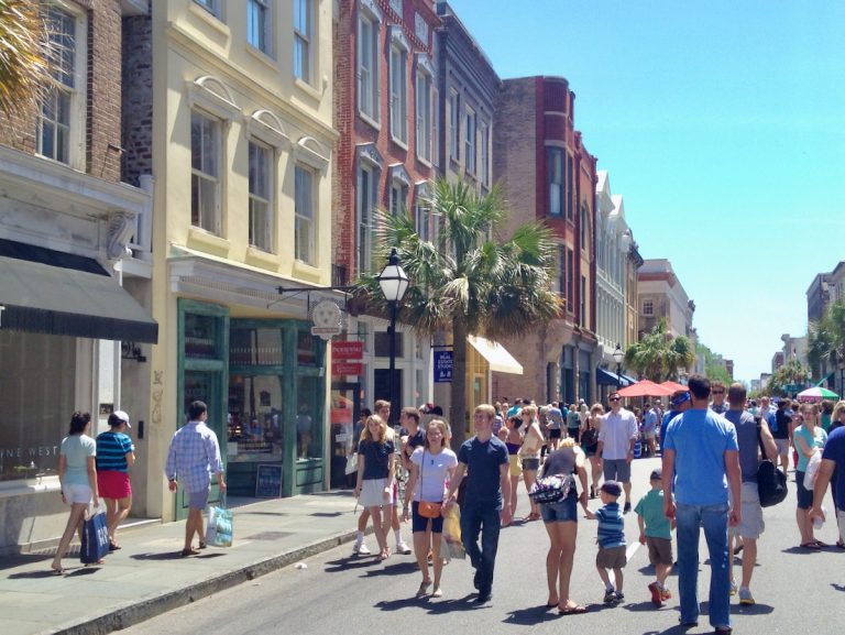 People enjoying Second Sunday on King Street